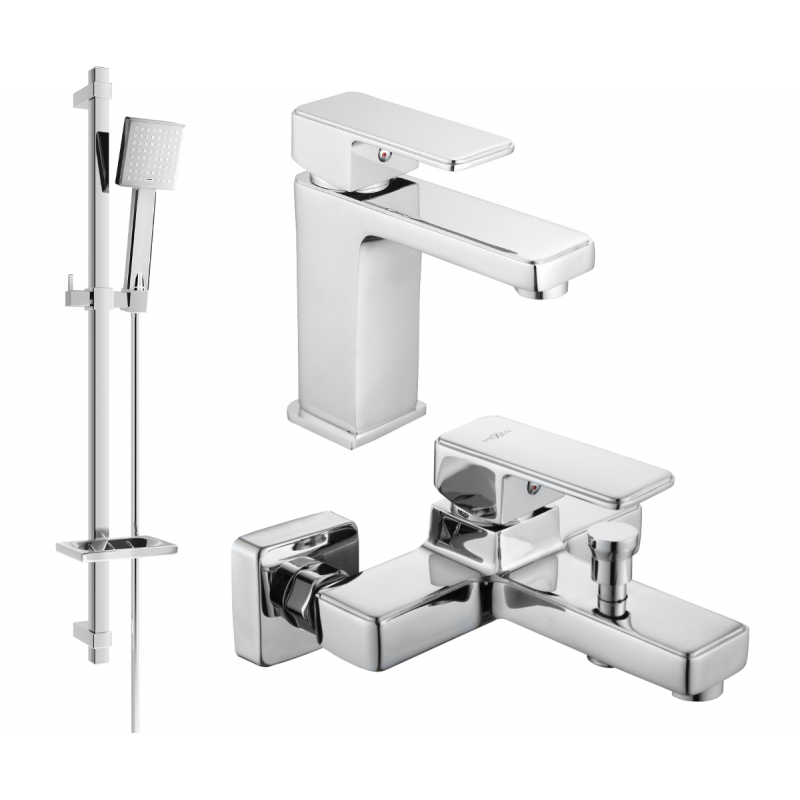 Mexen Cetus DQ45 conjunto de bañera, cromo - 744303DQ45-00