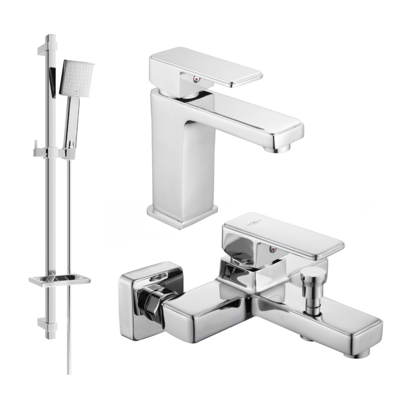 Mexen Cetus DQ45 vannikomplekt, kroom - 744303DQ45-00