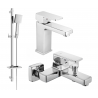 Mexen Cetus DQ45 bathtub set, chrome - 744303DQ45-00
