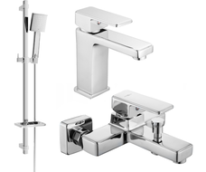 Mexen Cetus DQ45 bath set, chrome - 744303DQ45-00