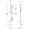 Mexen Cetus DQ45 Wannenarmatur-Set, schwarz - 744303DQ45-70