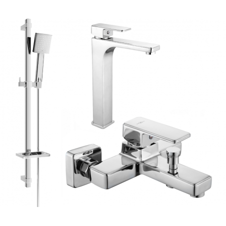 Mexen Cetus DQ45 badkuip set, chroom - 744313DQ45-00