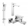 Mexen Cetus DQ45 bath set, chrome - 744313DQ45-00