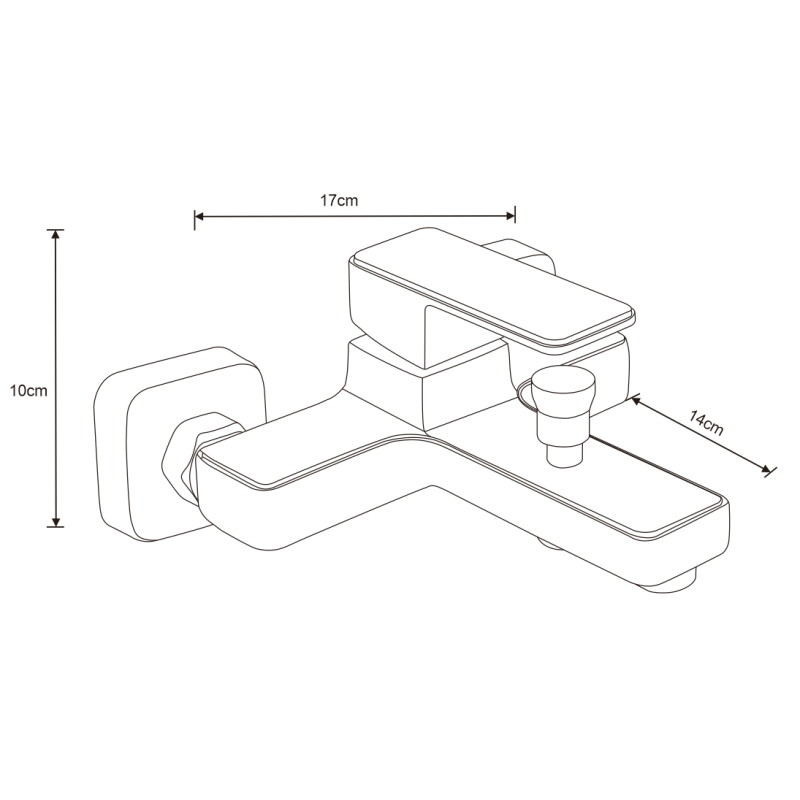 Mexen Cetus DQ45 vannakomplekt, must - 744313DQ45-70