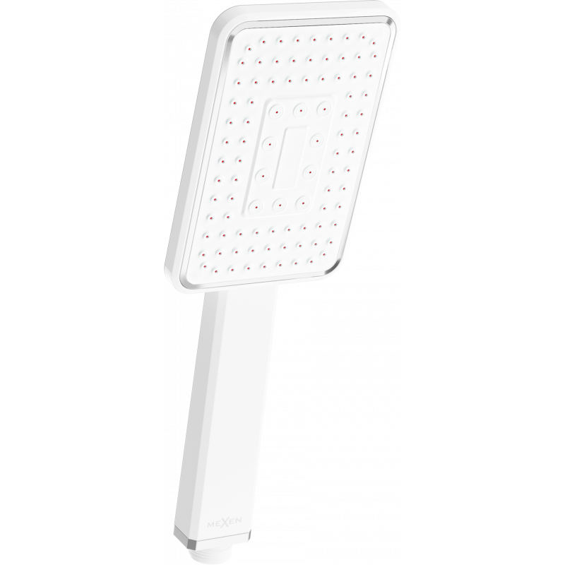 Mexen R-54 alcachofa de ducha de 1 función, blanca/cromo - 79554-21