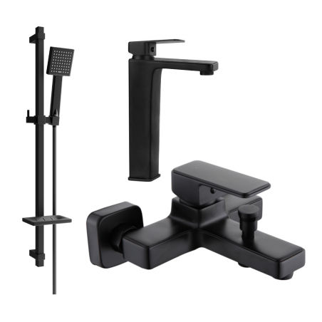 Mexen Cetus DQ45 set da bagno, nero - 744313DQ45-70