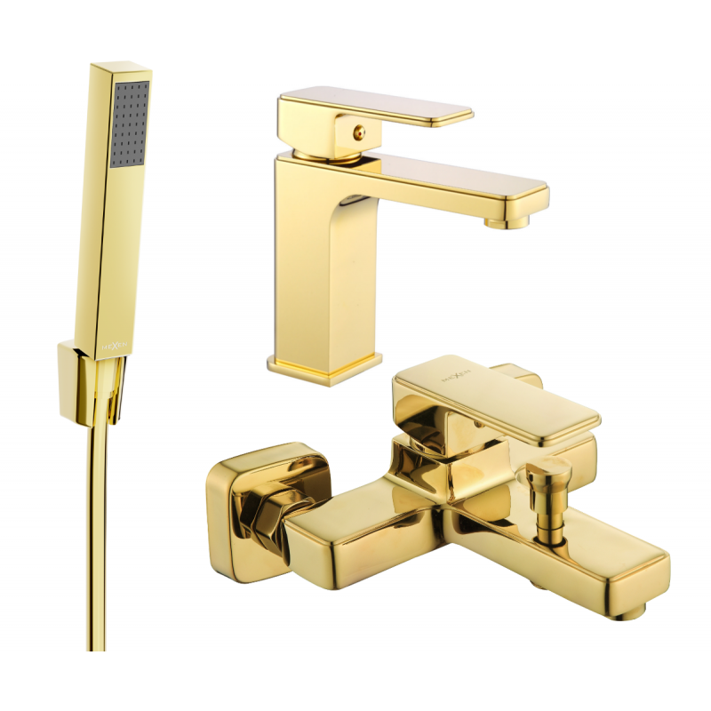 Mexen Cetus R77 bath set, gold - 744303R77-50