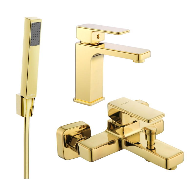 Mexen Cetus R77 bathtub set, gold - 744303R77-50