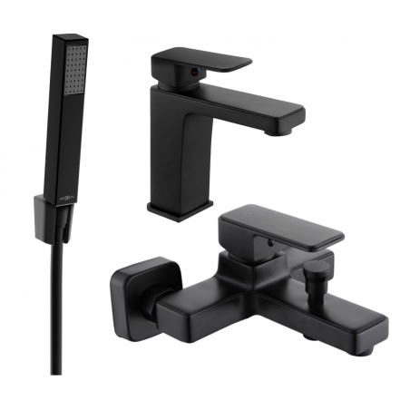 Mexen Cetus R77 juego de baño, negro - 744303R77-70