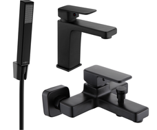 Mexen Cetus R77 Badewannen-Set, schwarz - 744303R77-70