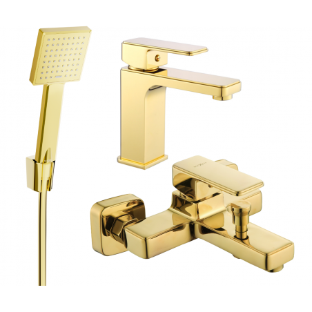 Mexen Cetus R45 Badezimmerset, gold - 744303R45-50