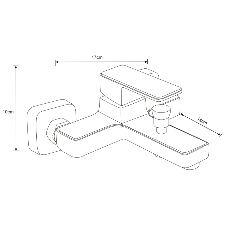 Mexen Cetus R45 bathtub set, black - 744303R45-70