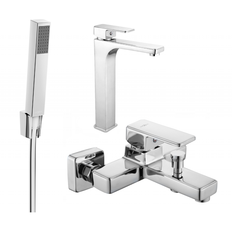 Mexen Cetus R77 ensemble de bain, chrome - 744313R77-00