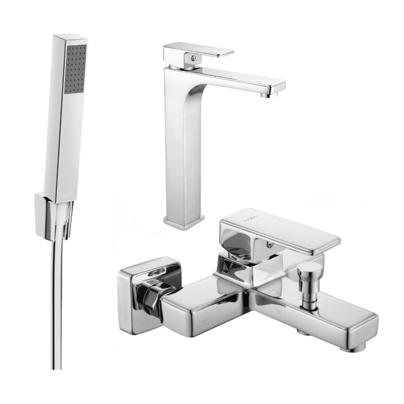 Mexen Cetus R77 vannikomplekt, kroomitud - 744313R77-00