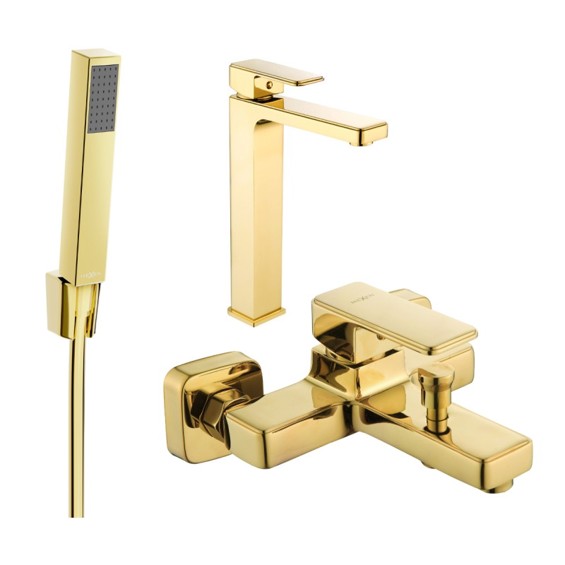 Mexen Cetus R77 Bathtub Set, Gold - 744313R77-50