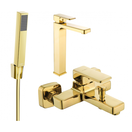 Mexen Cetus R77 Bathtub Set, Gold - 744313R77-50