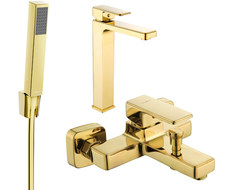 Mexen Cetus R77 Badewannenset, gold - 744313R77-50