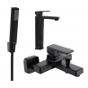 Mexen Cetus R77 bath set, black - 744313R77-70