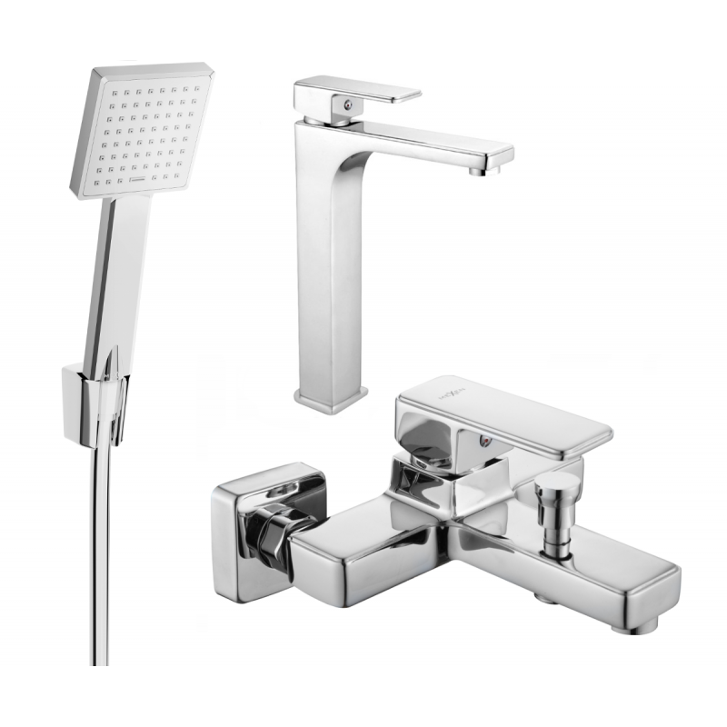 Mexen Cetus R45 bath set, chrome - 744313R45-00
