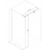 Mexen Kioto Walk-in Shower Screen 90 x 200 cm, Black Frame 8 mm, Brushed Gold - 800-090-101-55-70