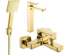Mexen Cetus R45 Badewannen-Set, Gold - 744313R45-50