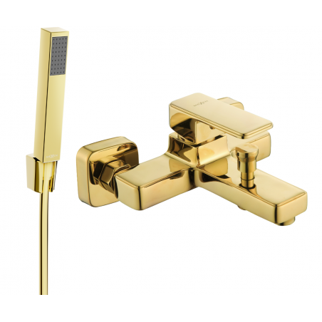 Mexen Cetus R77 mitigeur de baignoire avec ensemble de douche, or - 74433R77-50