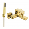 Mexen Cetus R77 bathtub faucet with shower set, gold - 74433R77-50