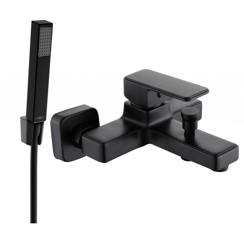 Mexen Cetus R77 robinet de baignoire avec ensemble de douche, noir - 74433R77-70