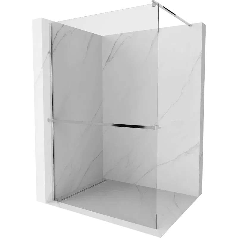 Mexen Kioto+ paroi de douche avec étagère Walk-in 75 x 200 cm, transparent, chrome - 800-075-121-01-00
