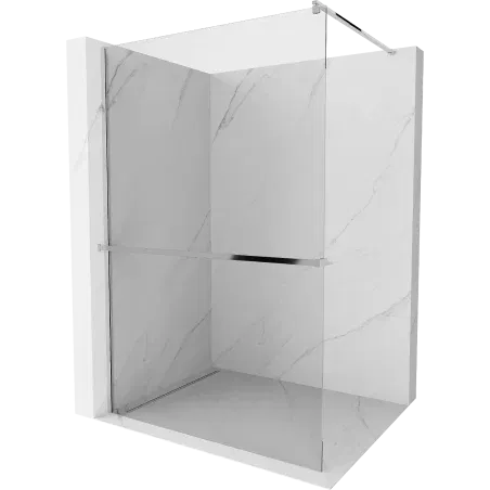 Mexen Kioto+ paroi de douche avec étagère Walk-in 75 x 200 cm, transparent, chrome - 800-075-121-01-00