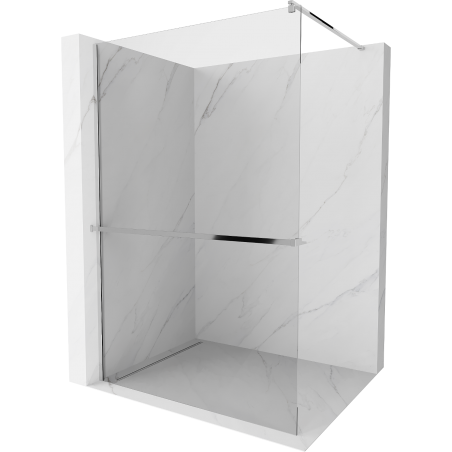 Mexen Kioto+ paroi de douche avec étagère Walk-in 95 x 200 cm, transparent, chrome - 800-095-121-01-00