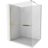 Mexen Kioto+ Walk-in Shower Wall with Shelf 85 x 200 cm, Transparent, Gold - 800-085-121-50-00