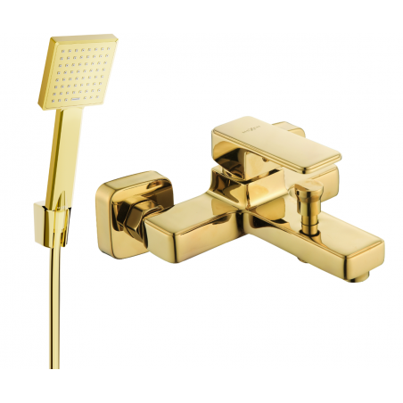 Mexen Cetus R45 Badbatterie mat Duschset, Gold - 74433R45-50