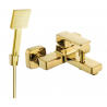 Mexen Cetus R45 bath mixer with shower set, gold - 74433R45-50