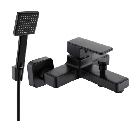 Mexen Cetus R45 Badewannenarmatur mit Duschset, schwarz - 74433R45-70