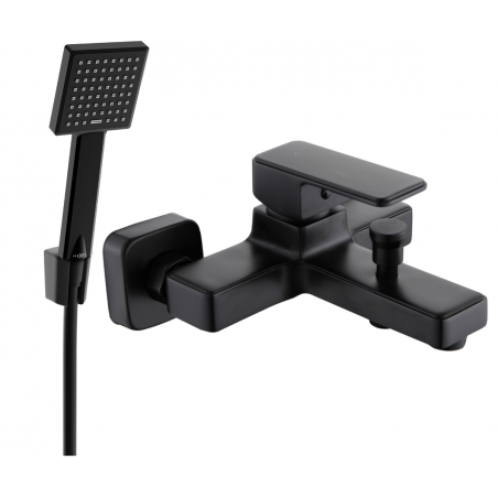 Mexen Cetus R45 grifo de bañera con conjunto de ducha, negro - 74433R45-70