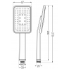Mexen R-54 pomme de douche 1 fonction, blanc/chrome - 79554-21