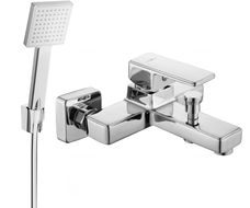 Mexen Cetus R45 bathtub faucet with shower set, chrome - 74433R45-00