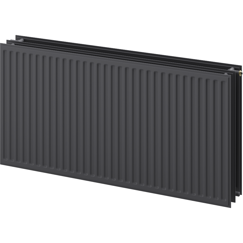 Mexen CVH30 Hygiëneplaatradiator 500 x 500 mm, onderste aansluiting, 648 W, antraciet - W630H-050-050-66