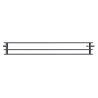Mexen CVH30 Hygiëneplaatradiator 500 x 500 mm, onderste aansluiting, 648 W, antraciet - W630H-050-050-66