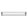 Mexen CVH30 Hygiene Platte Heizung 500 x 1200 mm, untere Anschlüsse, 1556 W, anthrazit - W630H-050-120-66