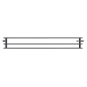 Mexen CVH30 Higijenski pločasti radijator 500 x 1400 mm, donje priključivanje, 1815 W, antracit - W630H-050-140-66