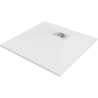 Mexen Hugo brodzik kwadratowy SMC 70 x 70 cm, biały, maskownica inox - 42107070-X