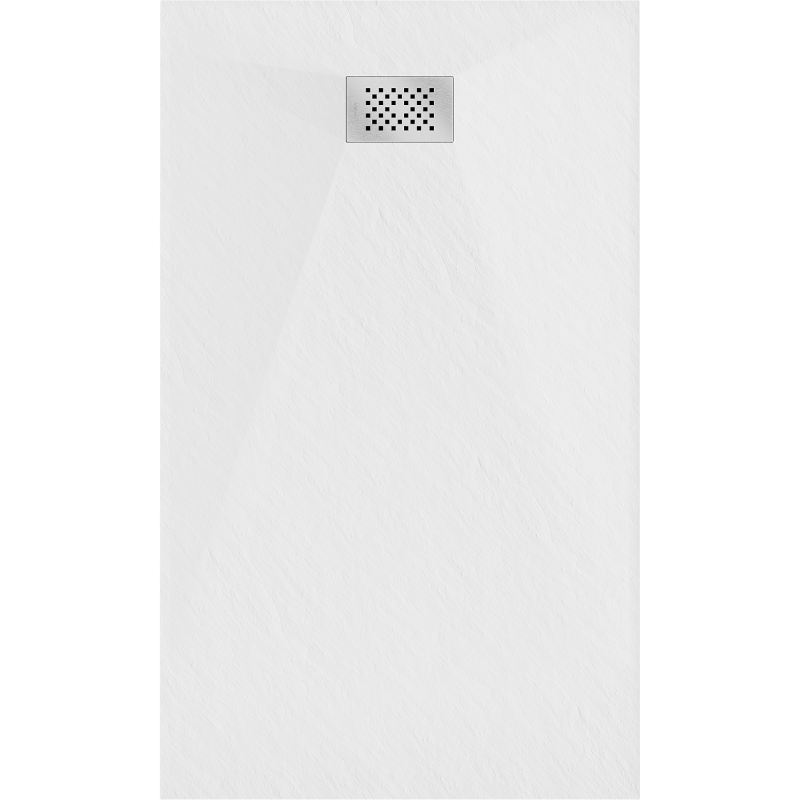 Mexen Hugo brodzik prostokątny SMC 150 x 80 cm, biały, maskownica inox - 42108015-X