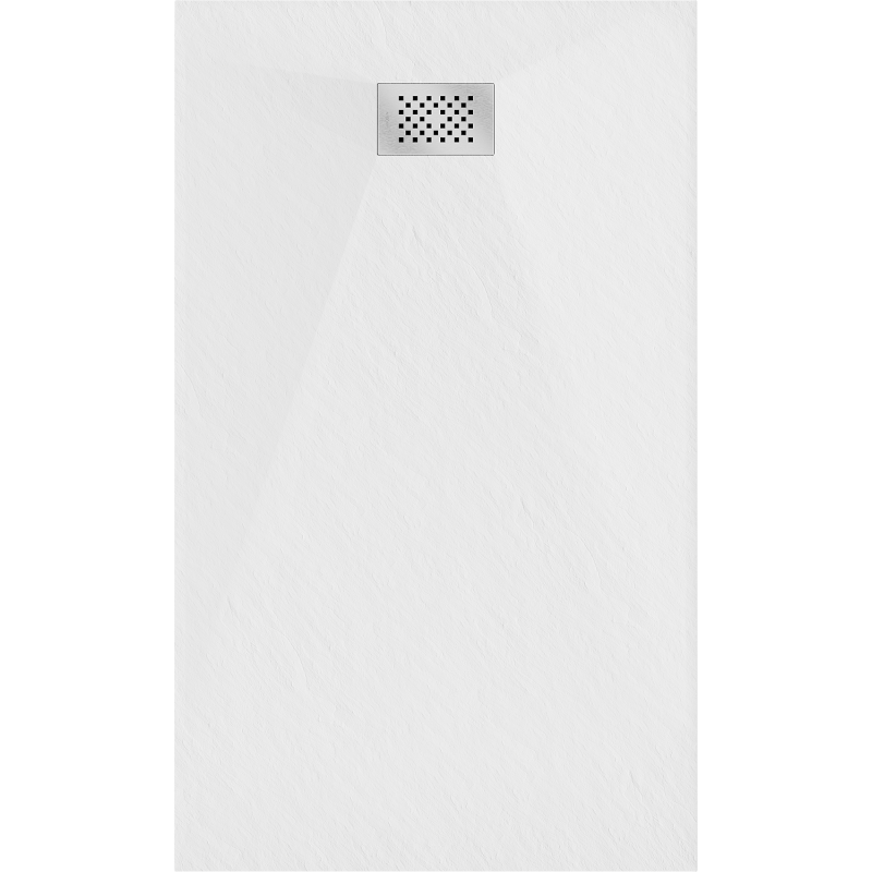 Mexen Hugo receveur de douche rectangulaire SMC 150 x 80 cm, blanc, cache inox - 42108015-X
