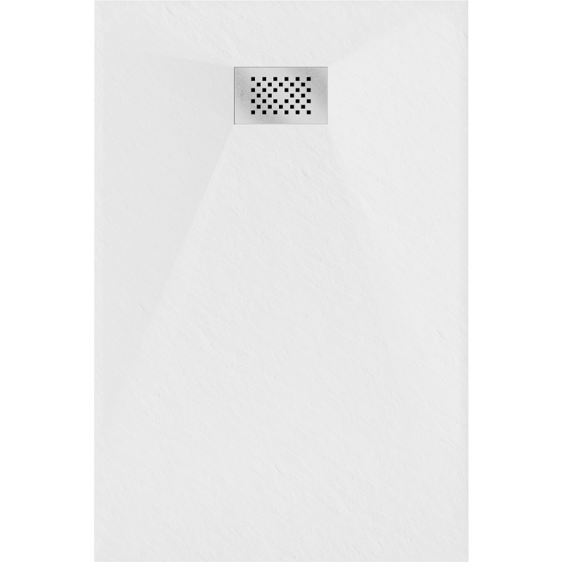 Mexen Hugo pravokutna tuš kada SMC 130 x 80 cm, bijela, inox maskirna ploča - 42108013-X