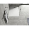 Mexen Hugo pravokutna tuš kada SMC 130 x 80 cm, bijela, inox maskirna ploča - 42108013-X