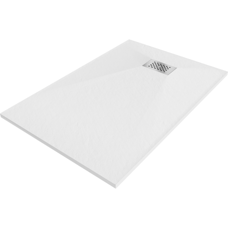 Mexen Hugo pravokutna tuš kada SMC 130 x 80 cm, bijela, inox maskirna ploča - 42108013-X