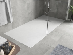 Mexen Hugo receveur de douche rectangulaire SMC 170 x 80 cm, blanc, cache inox - 42108017-X