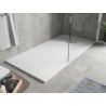 Mexen Hugo rechteckige Duschwanne SMC 180 x 80 cm, weiß, Abdeckung Inox - 42108018-X